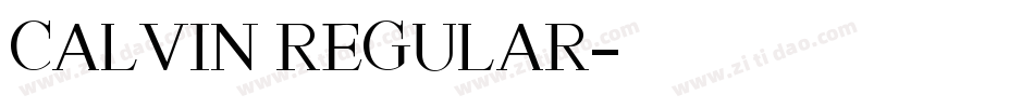 Calvin Regular字体转换